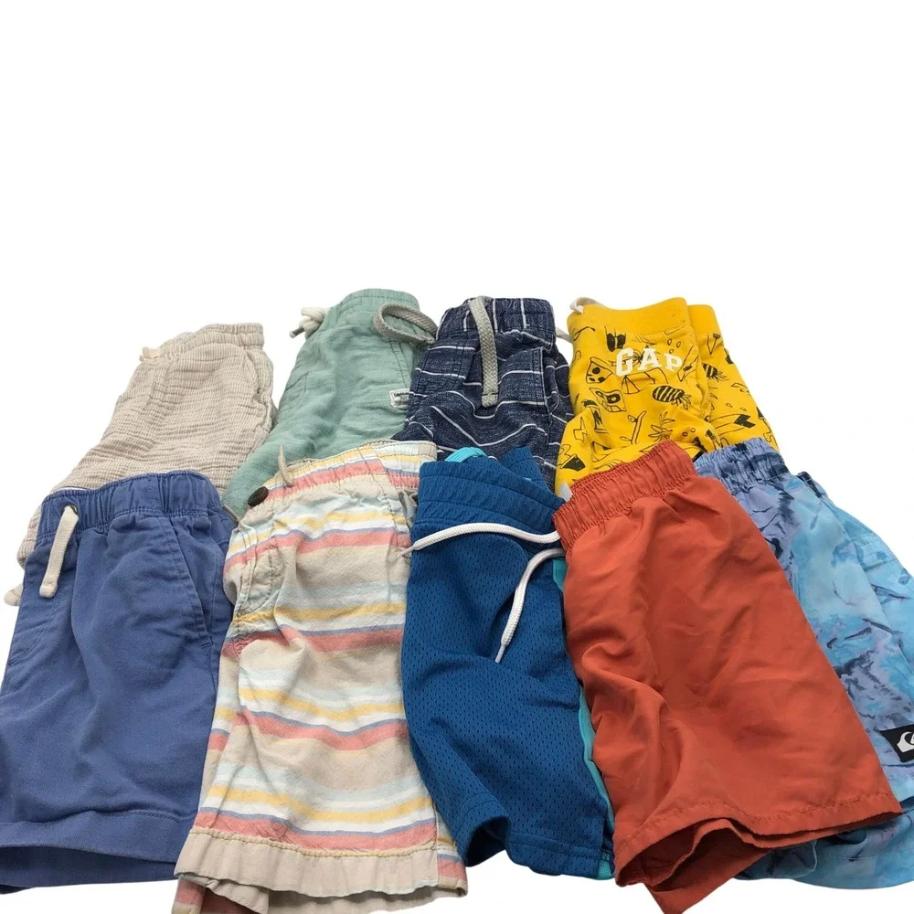 Boys 5T Shorts BUNDLE Summer Pull On Swim Trunks H&M Quicksilver Zara Gap